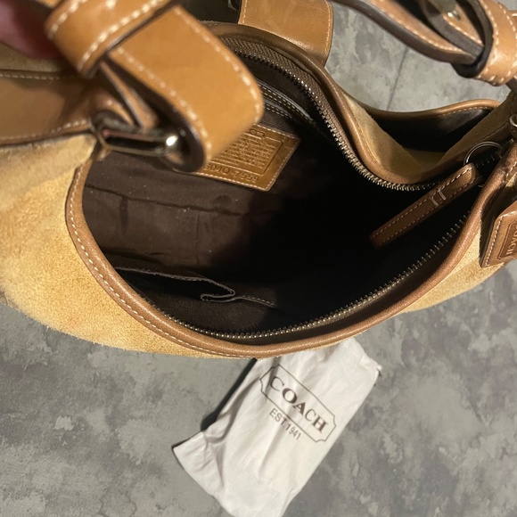 Coach Tan and Brown Hobo Bag with Leather Accents - Picture 2 of 4